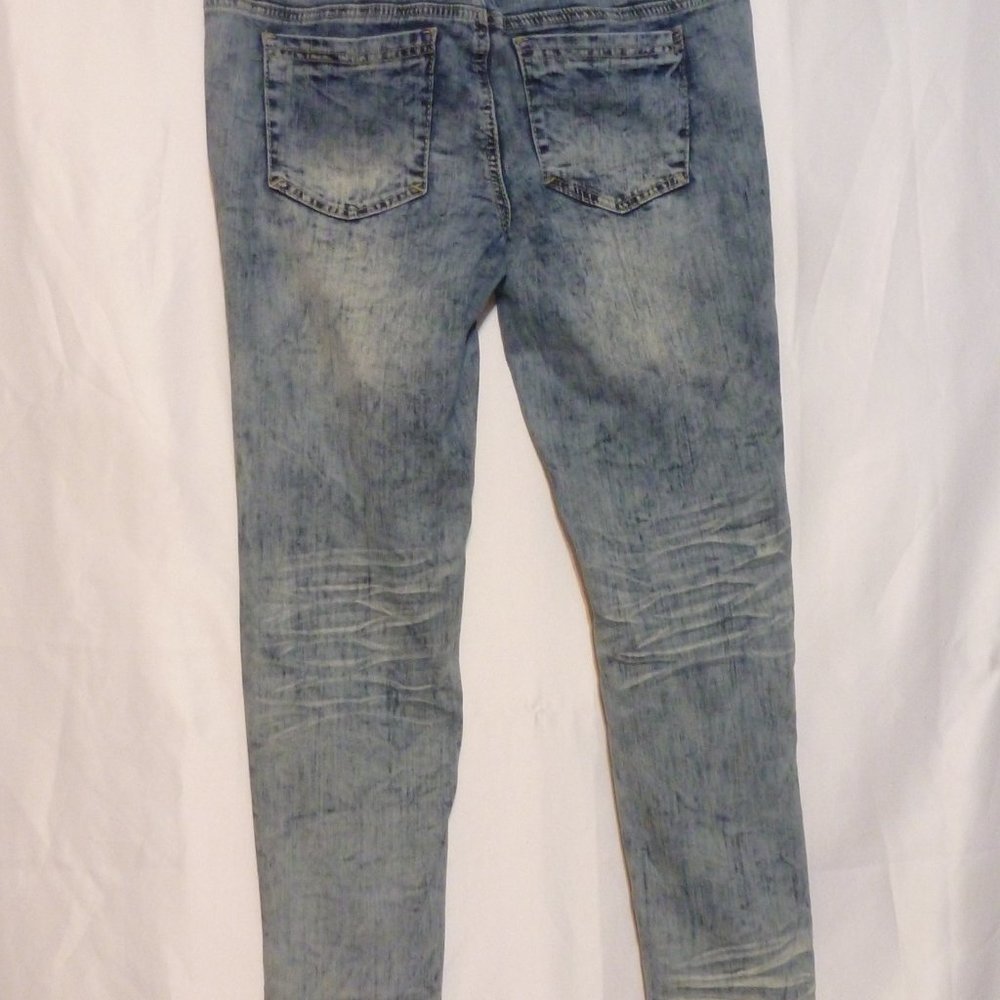 Harmony + Havoc Stretchy High-Waist Distressed Washed Jeans – Size 11 - Picture 5 of 11
